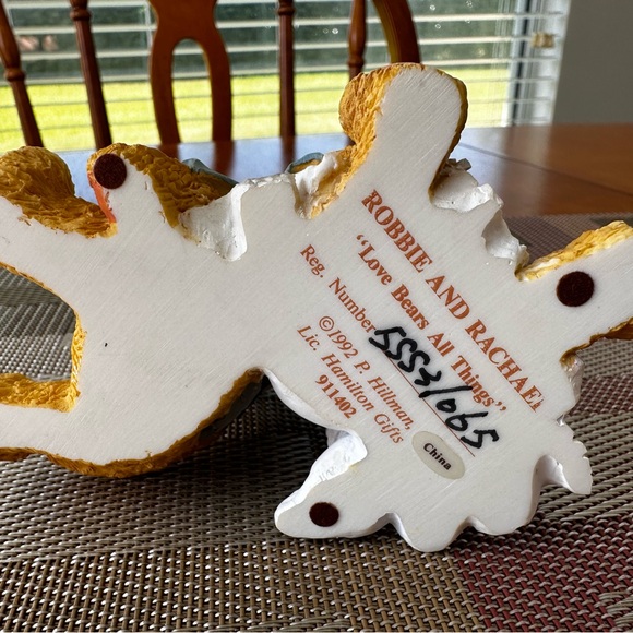 Vintage 1992 P. Hillman "Robbie and Rachael" Figurine Love Bears All Things - Picture 2 of 8